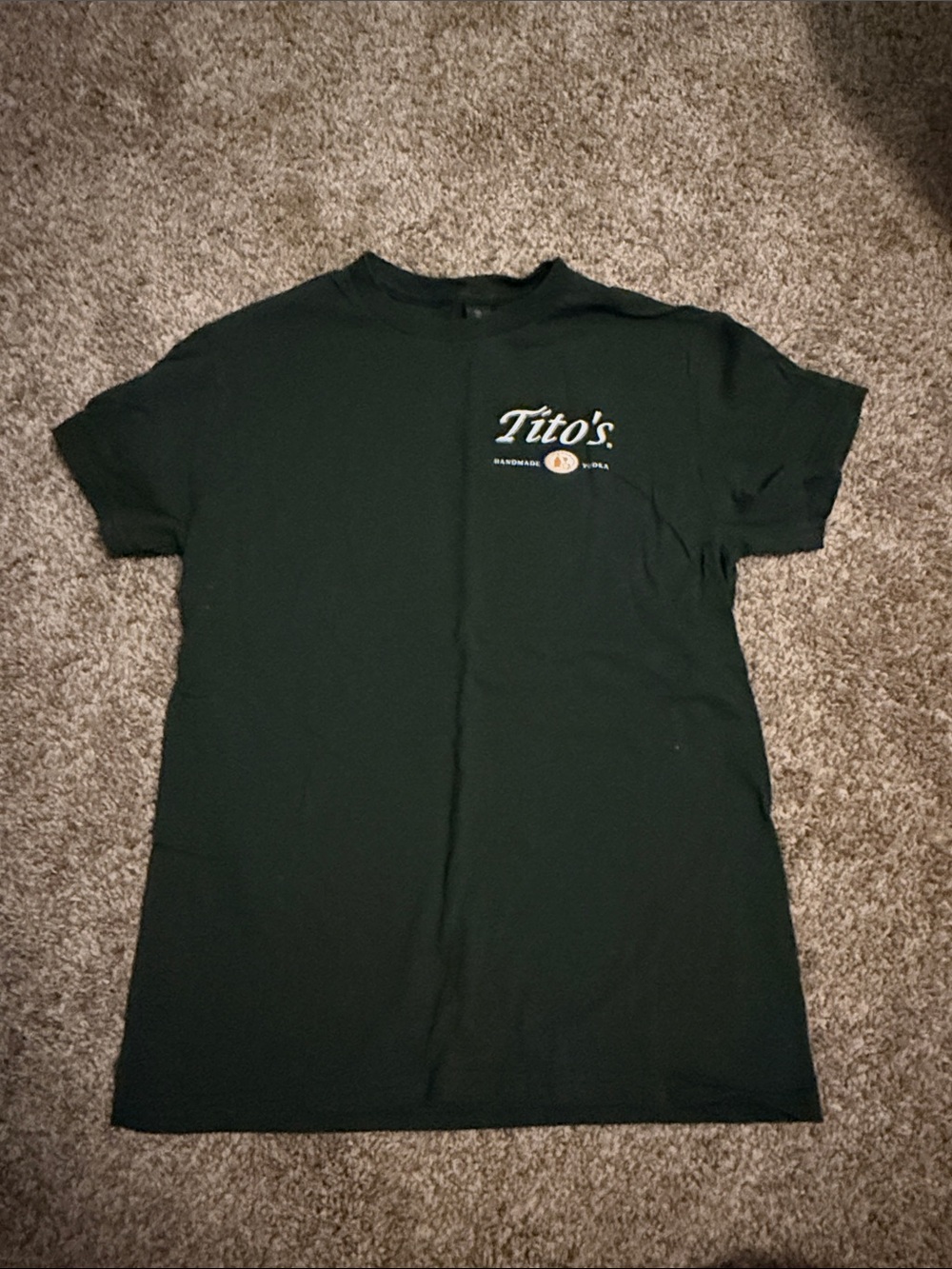 Gildan Black Short-Sleeve T-Shirt with Tito's Chest Logo